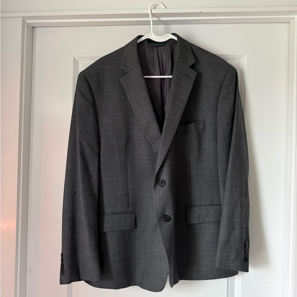 Lauren Ralph Lauren Gray Wool Blazer 46S Mens Classic 2 Button Suit Jacket